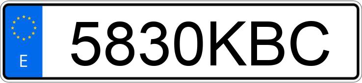 Numer rejestracyjny 5830KBC posiada AUDI A5