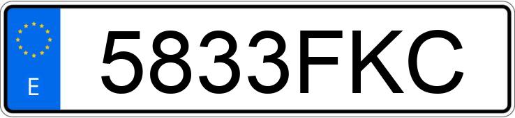 Numer rejestracyjny 5833FKC posiada ISUZU RODEO