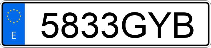 Numer rejestracyjny 5833GYB posiada RENAULT MASTER