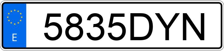 Numer rejestracyjny 5835DYN posiada CITROEN XSARA