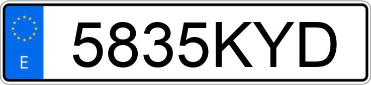 Numer rejestracyjny 5835KYD posiada PEUGEOT 208