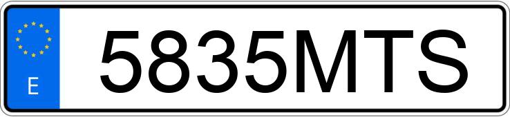 Numer rejestracyjny 5835MTS posiada BMW F 900