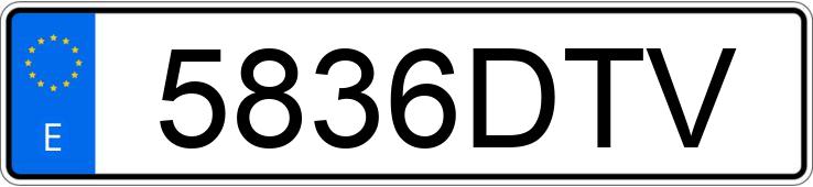 Numer rejestracyjny 5836DTV posiada VOLKSWAGEN PASSAT