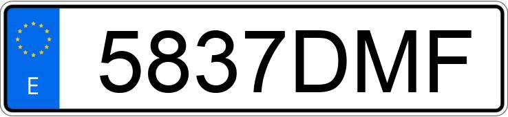 Numer rejestracyjny 5837DMF posiada CITROEN C3