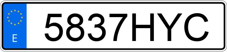 Numer rejestracyjny 5837HYC posiada PEUGEOT 308