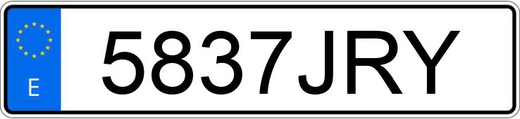 Numer rejestracyjny 5837JRY posiada FORD TOURNEO COURIER