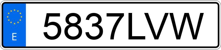 Numer rejestracyjny 5837LVW posiada RENAULT MASTER