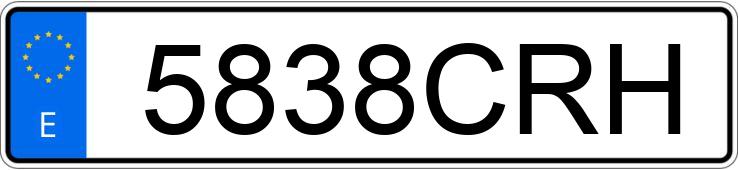 Numer rejestracyjny 5838CRH posiada AUDI A6