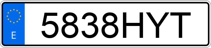 Numer rejestracyjny 5838HYT posiada VOLKSWAGEN CADDY