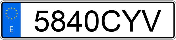 Numer rejestracyjny 5840CYV posiada SEAT IBIZA Numer rejestracyjny 5840CYV posiada SEAT IBIZA