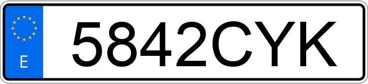 Numer rejestracyjny 5842CYK posiada OPEL ZAFIRA