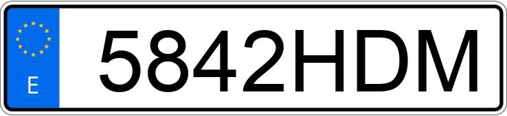 Numer rejestracyjny 5842HDM posiada VOLKSWAGEN PASSAT