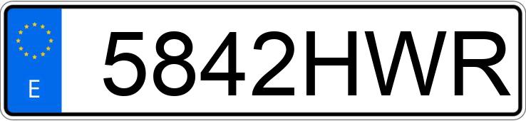 Numer rejestracyjny 5842HWR posiada SEAT LEON