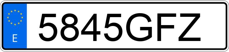 Numer rejestracyjny 5845GFZ posiada CITROEN C4 PICASSO 5PZ