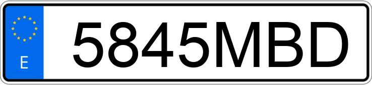 Die Registrierungsnummer 5845MBD hat RENAULT CLIO