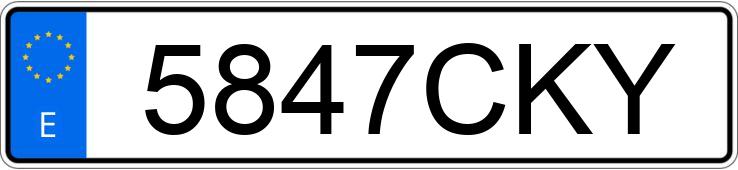 Numer rejestracyjny 5847CKY posiada BMW SERIE 3