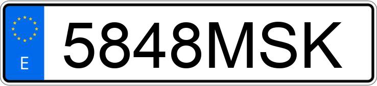 Numer rejestracyjny 5848MSK posiada CUPRA LEON