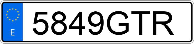 Numer rejestracyjny 5849GTR posiada OPEL ASTRA