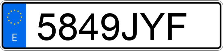 Numer rejestracyjny 5849JYF posiada VOLKSWAGEN TIGUAN ALLSPACE