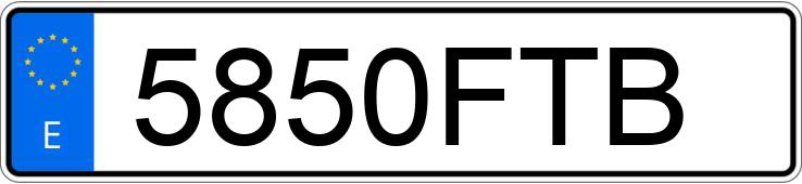 Numer rejestracyjny 5850FTB posiada FORD ESCORT