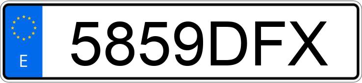 Numer rejestracyjny 5859DFX posiada BMW SERIE 3