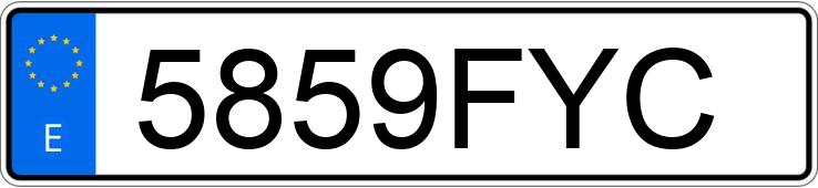 Numer rejestracyjny 5859FYC posiada AUDI A3