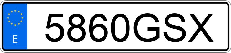 Numer rejestracyjny 5860GSX posiada RENAULT KANGOO