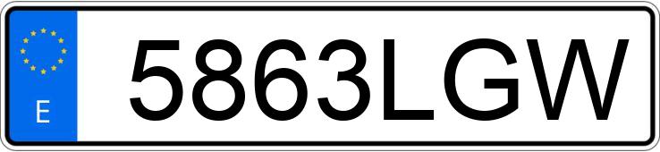 Numer rejestracyjny 5863LGW posiada AUDI A7 SPORTBACK