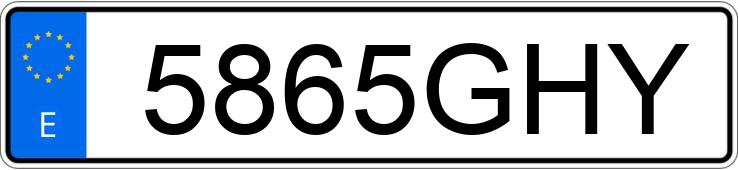 Numer rejestracyjny 5865GHY posiada MAZDA MAZDA6