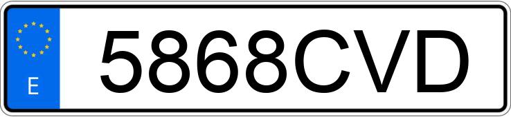 Numer rejestracyjny 5868CVD posiada PEUGEOT 307