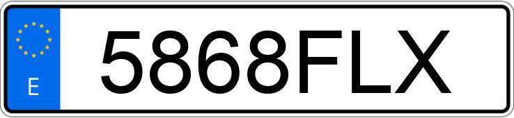 Numer rejestracyjny 5868FLX posiada BMW Z3