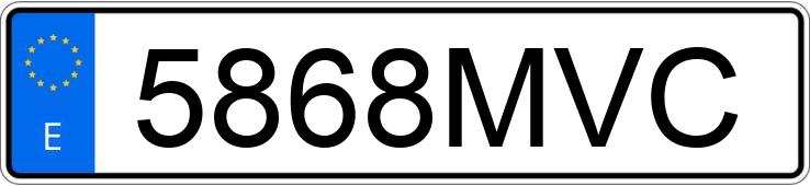 Numer rejestracyjny 5868MVC posiada VOLKSWAGEN COMBI