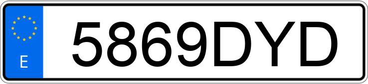 Numer rejestracyjny 5869DYD posiada MERCEDES C (203)