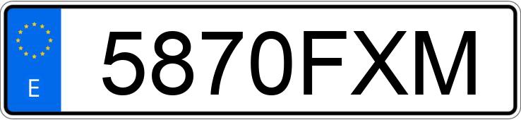 Numer rejestracyjny 5870FXM posiada AUDI A3 SPORTBACK