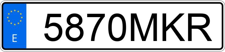 Numer rejestracyjny 5870MKR posiada VOLKSWAGEN GOLF