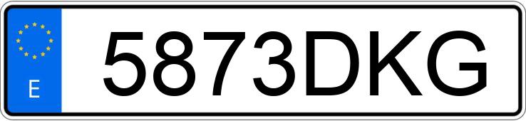 Numer rejestracyjny 5873DKG posiada PEUGEOT PARTNER