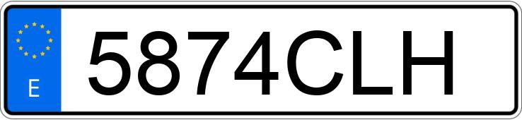 Numer rejestracyjny 5874CLH posiada VOLKSWAGEN GOLF