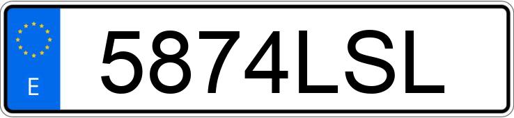 Numer rejestracyjny 5874LSL posiada BMW SERIE 5