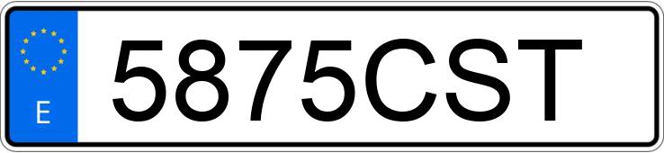 Registreringsnummeret 5875CST har SKODA OCTAVIA