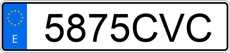 Il numero di registrazione 5875CVC ha RENAULT MEGANE
