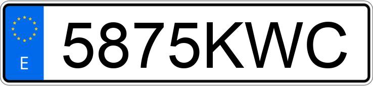 Numer rejestracyjny 5875KWC posiada YAMAHA X-MAX