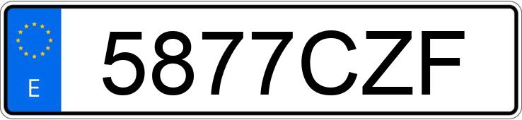 Numer rejestracyjny 5877CZF posiada RENAULT TRAFIC