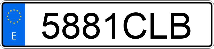 Numer rejestracyjny 5881CLB posiada RENAULT CLIO
