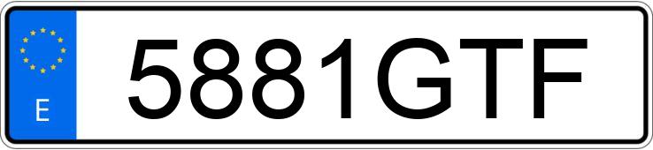 Numer rejestracyjny 5881GTF posiada RENAULT SCENIC