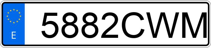 Numer rejestracyjny 5882CWM posiada FORD FOCUS