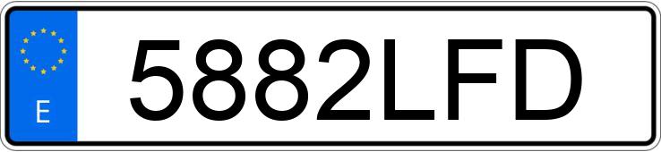 Numer rejestracyjny 5882LFD posiada FORD FOCUS