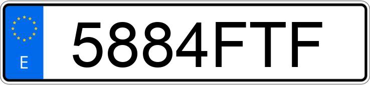 Numer rejestracyjny 5884FTF posiada BMW Z4