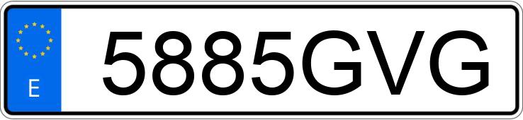 Numer rejestracyjny 5885GVG posiada OPEL MERIVA