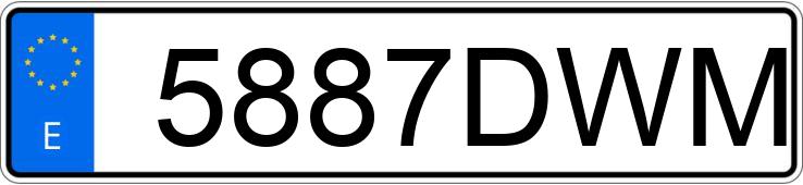 Numer rejestracyjny 5887DWM posiada CITROEN JUMPER