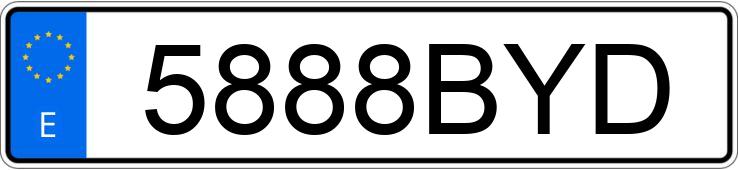 Numer rejestracyjny 5888BYD posiada VOLKSWAGEN PASSAT